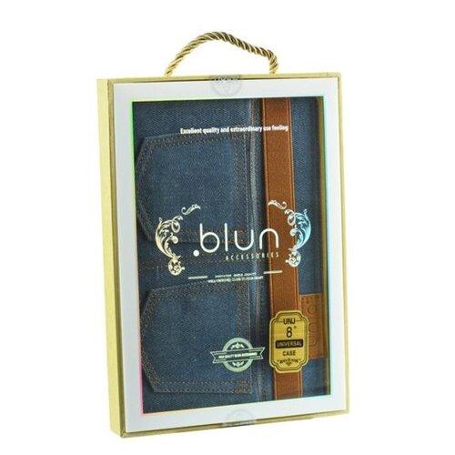 Puzdro Blun na tablet univerzálne 7 palcov - Jeans (rozmer zariadenia max 12,5 x 19,5 cm)