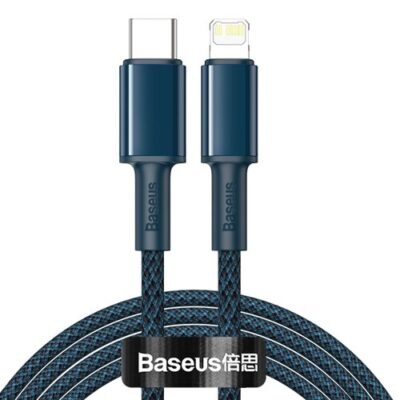 Baseus High Density Braided Series Fast Charging Datov&yacute; Kabel USB-C - Lighting 20W 2m Blue