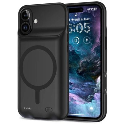 Puzdro Tech-Protect Powerbank iPhone 16, 7000 mAh - čierne