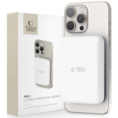Tech-Protect PB11 Lifemag Magsafe Powerbank 10000mAh - biela