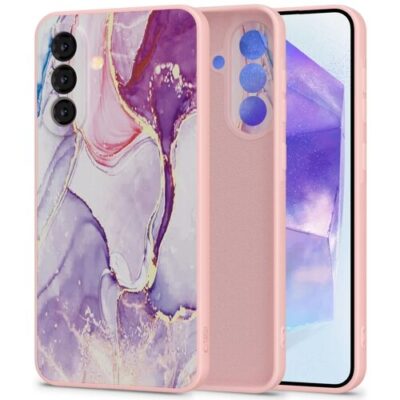 Puzdro Tech-Protect Samsung Galaxy A56 5G, Mramor - fialov&eacute;