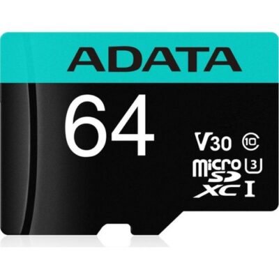 MicroSDXC karta A-DATA 64GB U3 V30S až 95MB/s + adapt&eacute;r