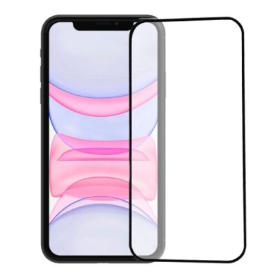 Ochrann&eacute; sklo 6D Glass iPhone XR/11 celotv&aacute;rov&eacute; - čierne
