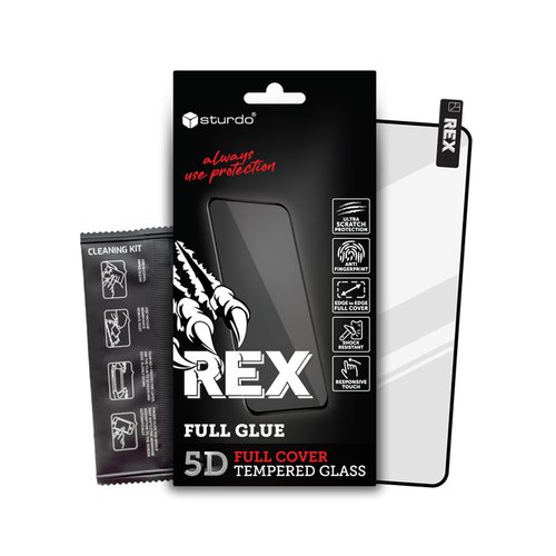 Ochranné sklo Sturdo Rex Xiaomi Redmi Note 9 Pro, celotvárové - čierne