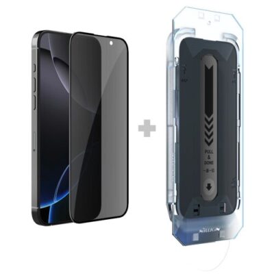 Nillkin Tvrzen&eacute; Sklo 0.25mm Guardian 2.5D pro Apple iPhone 16 Pro Black (s aplik&aacute;torem)