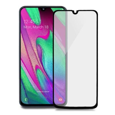 Tvrdene Sklo 5D Glass 9H Samsung Galaxy A40 A405 celotvárové (full glue) - čierne