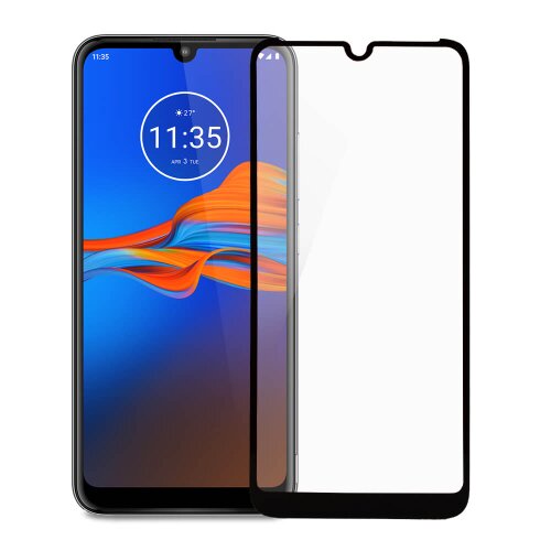 Ochranné sklo 5D 9H Motorola E6 Plus celotvárové - čierne