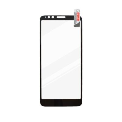 Ochrann&eacute; sklo Moto E6 čierne, fullcover, 0.33 mm, Qsklo
