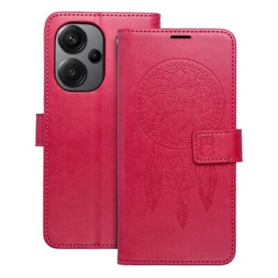 Puzdro Mezzo Book Xiaomi Redmi Note 13 Pro Plus 5G, vzor dreamcatcher - červené