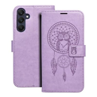 Puzdro Mezzo Book Samsung Galaxy A25 5G, vzor dreamcatcher - fialov&eacute;
