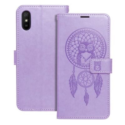 Puzdro Mezzo Book Xiaomi Redmi 9AT/Redmi 9A, vzor dreamcatcher - fialové