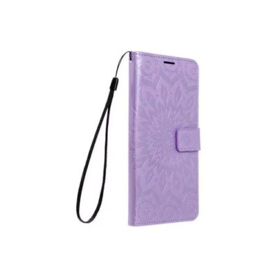 Puzdro Mezzo Book Xiaomi Redmi Note 14 5G, vzor mandala - fialové