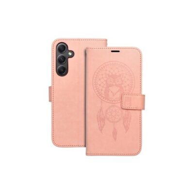 Puzdro Mezzo Book Samsung Galaxy A56 5G, vzor dreamcatcher - ružovo-zlat&eacute;