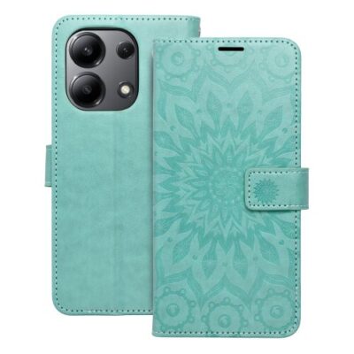 Puzdro Mezzo Book Xiaomi Redmi Note 13 4G, vzor mandala - zelené
