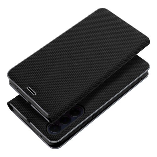 Puzdro Luna Book Carbon Samsung Galaxy A22 5G - čierne
