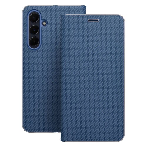 Puzdro Luna Book Carbon Samsung Galaxy A15 4G/A15 5G - modré