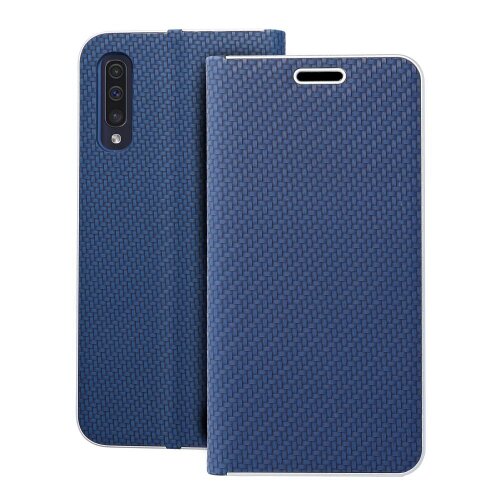 Puzdro Luna Book Carbon Samsung Galaxy A50 - modré