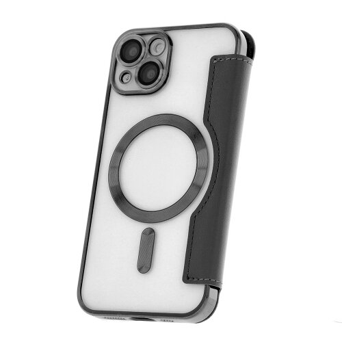 Puzdro Chrome Magsafe Book iPhone 12 - čierne