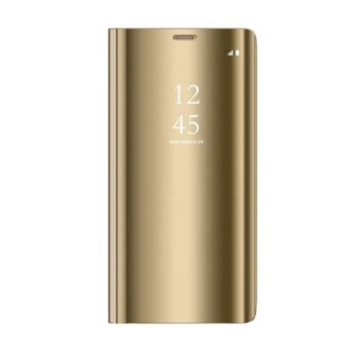 Smart Clear View case for Samsung Galaxy S22 gold