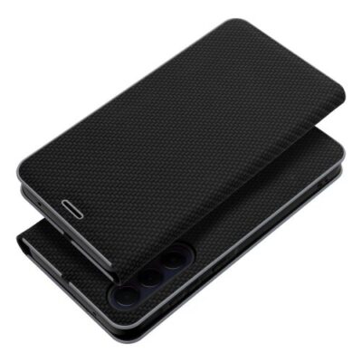 Puzdro Luna Book Carbon Huawei Y6 2019 - čierne
