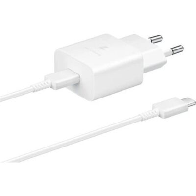 Nab&iacute;jac&iacute; adapt&eacute;r Samsung EP-T1510EWE USB-C 15W Biely + USB-C Datov&yacute; Kabel 1m (Bulk)