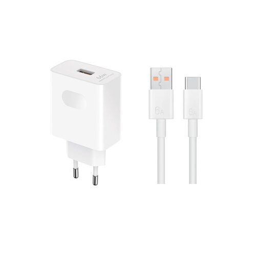 Honor Original Cestovná nabíjačka 66W + USB-C Datový Kábel Biely