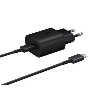 EP-TA800XBE Samsung 25W Cestovn&iacute; nab&iacute;ječka + USB-C Datov&yacute; Kabel Black (Po&scaron;k. Balen&iacute;)