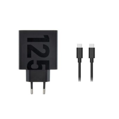 Motorola TurboPower USB-C 125W Cestovní Nabíječka + USB-C/USB-C Datový Kabel Black