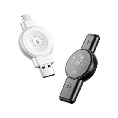 Bezdr&ocirc;tov&aacute; Nab&iacute;jačka XO CX026 pre Smart hodinky (pre Samsung aj pre Apple) USB-A + USB-C 2,5W Biela