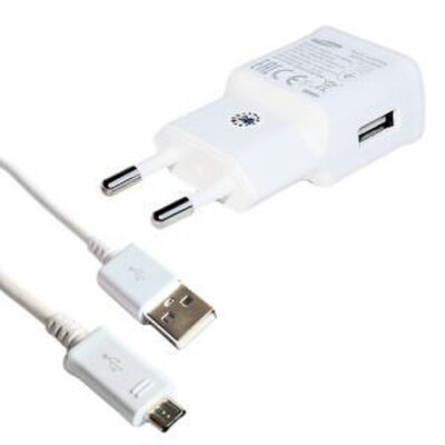 Nab&iacute;jačka Samsung EP-TA50EWE 5W + K&aacute;bel ECB-DU4AWE MicroUSB 1m Biela (Bulk)