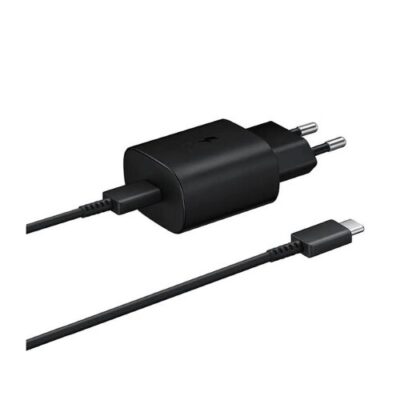 Nab&iacute;jačka Samsung EP-TA800EBE Original Super Fast Charge 25W Power Delivery + K&aacute;bel EP-DA905BBE USB-C 1m Čierna (Bulk)