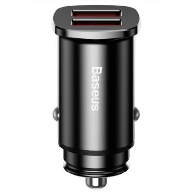 Baseus CCALL-DS01 Square Nab&iacute;ječka do Auta 2xUSB QC3.0 30W Black
