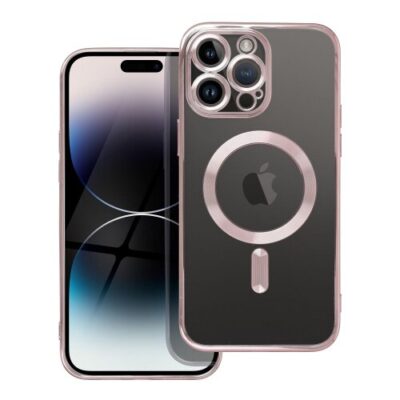 Puzdro Magsafe Shine iPhone 14 Pro - ružovo-zlaté