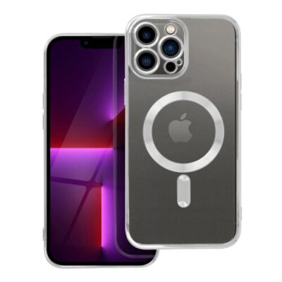 Puzdro Magsafe Shine iPhone 13 Pro Max - strieborné