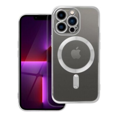 Puzdro Magsafe Shine iPhone 13 Pro - strieborné