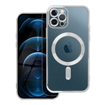 Puzdro Magsafe Shine iPhone 12 Pro - strieborné