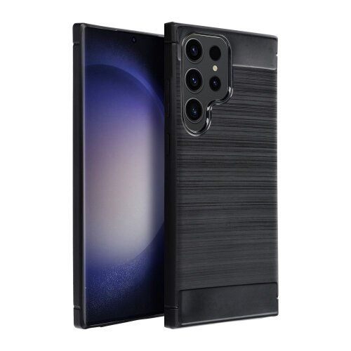 Puzdro Carbon Lux TPU Samsung Galaxy S23 Ultra - čierne