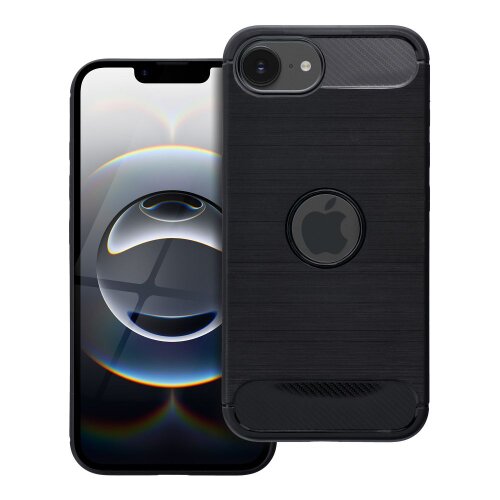Puzdro Carbon Lux TPU iPhone 16e (SE 4 2025) - čierne