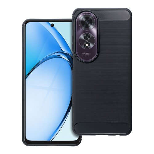 Puzdro Carbon Lux TPU Oppo A60 - čierne