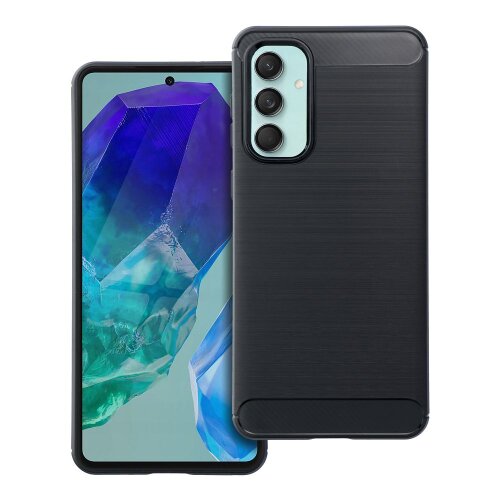 Puzdro Carbon Lux TPU Samsung Galaxy M55 - čierne