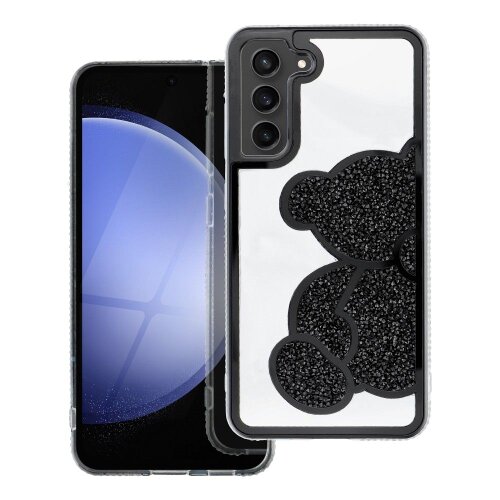 Puzdro Teddy Bear Samsung Galaxy S25 Plus - čierne