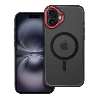 Puzdro Magsafe Color Edge iPhone 16 Plus - čierno-červen&eacute;