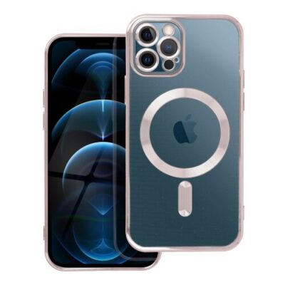 Puzdro Magsafe Shine iPhone 12 Pro - ružovo-zlaté