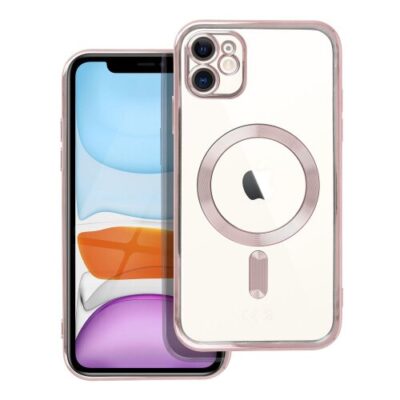 Puzdro Magsafe Shine iPhone 11 - ružovo-zlaté