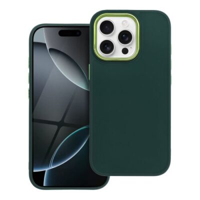 Puzdro Frame TPU iPhone 16 Pro - zelené