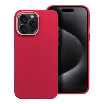 Puzdro Frame TPU iPhone 15 Pro Max - červen&eacute;