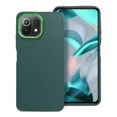 Puzdro Frame TPU Xiaomi Mi 11 Lite 5G/Mi 11 Lite 4G/Mi 11 Lite NE - zelené