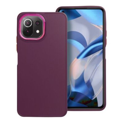 Puzdro Frame TPU Xiaomi Mi 11 Lite 5G/Mi 11 Lite 4G/Mi 11 Lite NE - fialové