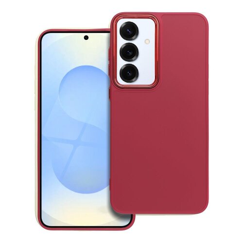 Puzdro Frame TPU Samsung Galaxy S25 Plus - červené