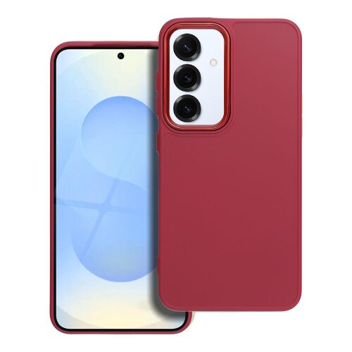 Puzdro Frame TPU Samsung Galaxy S25 5G - červené